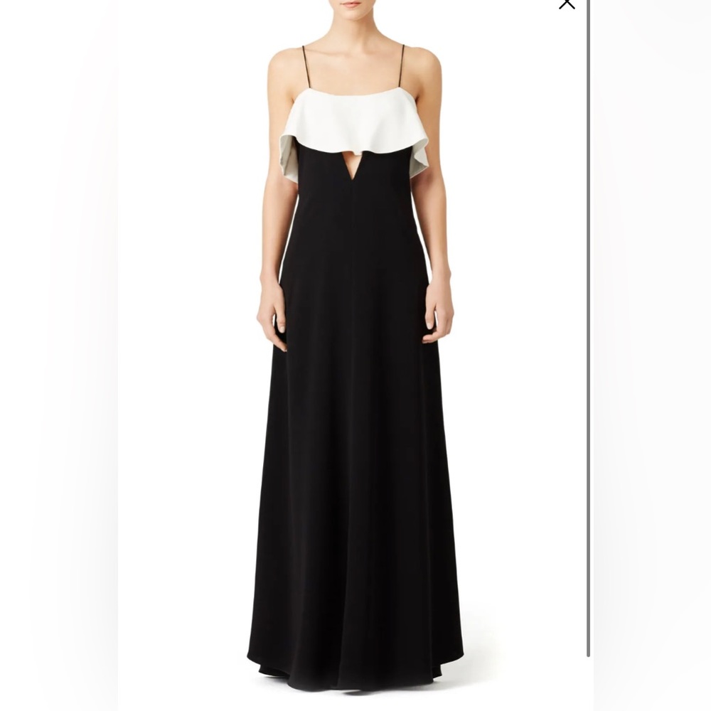 Jill Stuart White Ruffle Gown